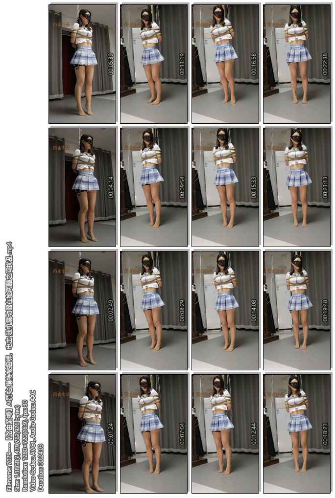 7079----【路由紧缚】AI罚站 模特被捆绑，电击 随机震动器在她两腿之间扰乱.jpg