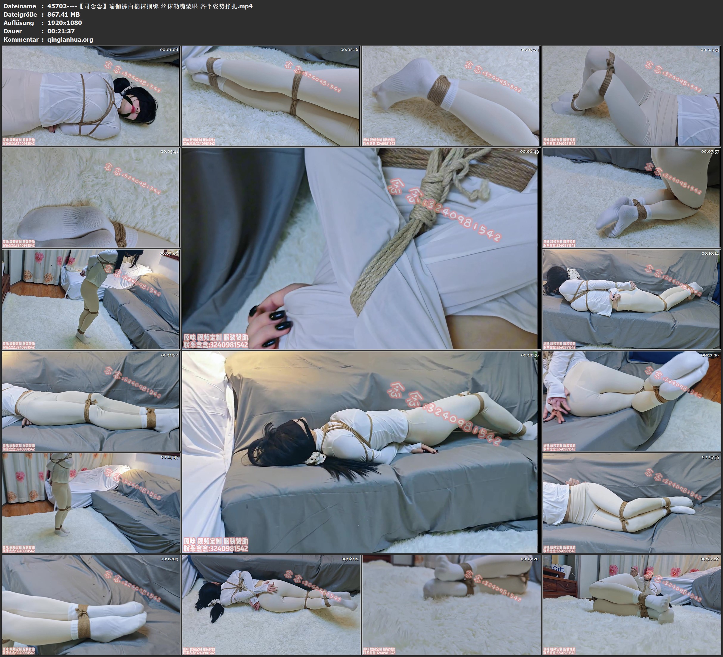 45702----【司念念】瑜伽裤白棉袜捆绑 丝袜勒嘴蒙眼 各个姿势挣扎.jpg