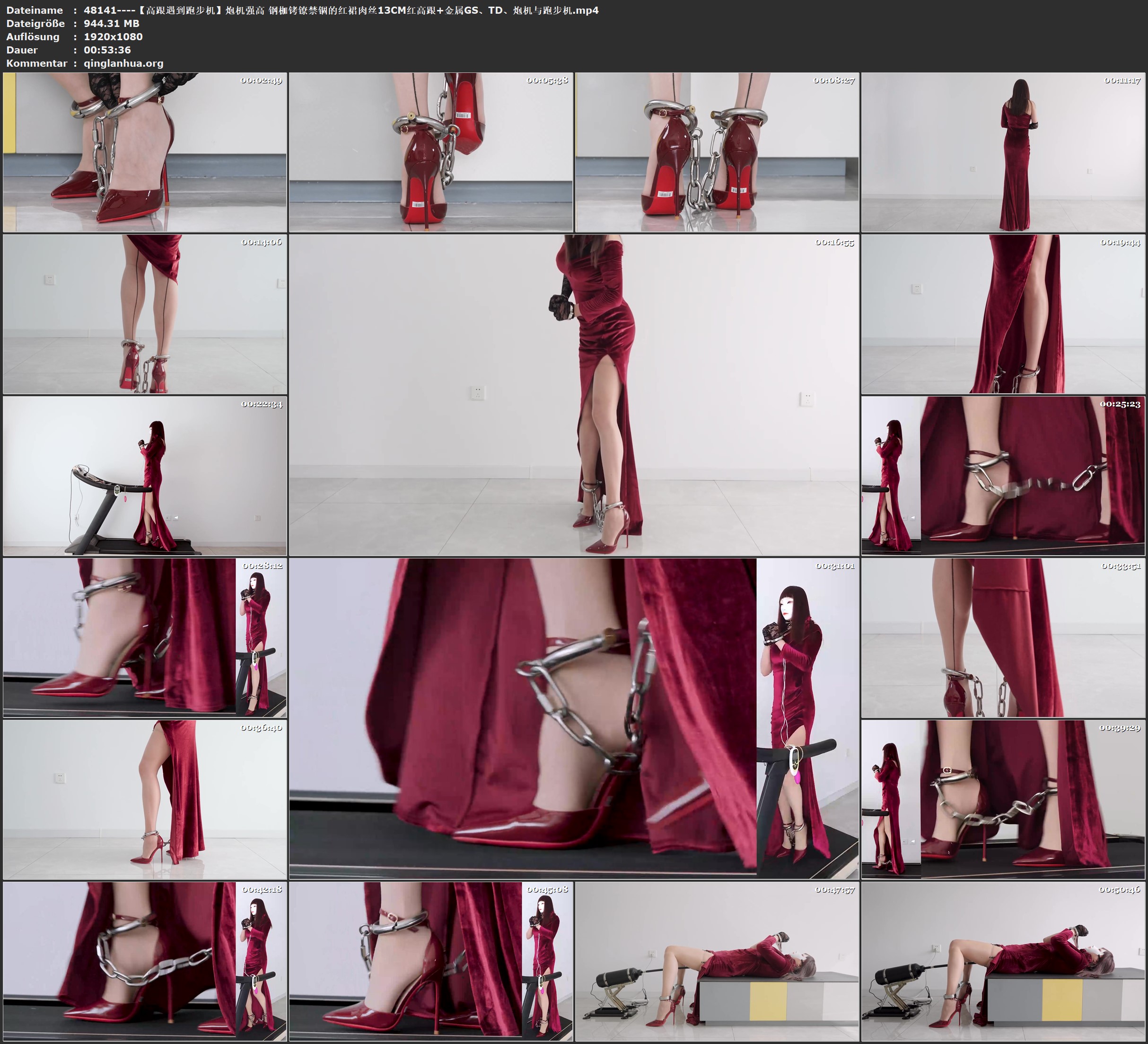48141----【高跟遇到跑步机】炮机强高 钢枷铐镣禁锢的红裙肉丝13CM红高跟 金属GS、TD.jpg