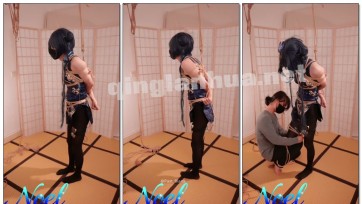 【Noel】蔚蓝档案-龙华妃咲 日式紧缚+电击+放置挣扎+鞭打