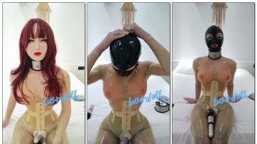 【Lustdoll】双层透明胶衣主人语言调教贱狗