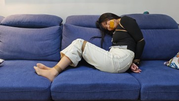 【墨色】迟迟露脸白裤子肉丝捆绑放置挣扎聊天