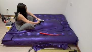 【SM工作室】橘子女S真空床压住调教男m