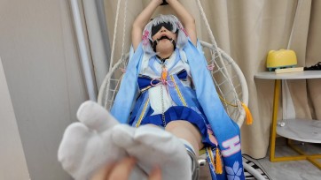 【苏苏】神里白鹭樱华颈手枷镣铐走绳吊缚啵啵贝tk强高，撅腚sp，手脚枷电击多次强高