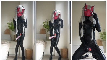 【zentai】赤いサキュバス初登場❤️ラバースーツver