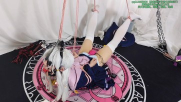 【时生】||伊雷娜酱的调教实录（1）士下坐！肛塞尾巴，驷马捆绑，sp，tk，马具口球，强制抬头，电击