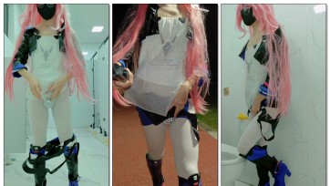 【哈曼哈w】八重樱cos/贞操锁/45厘米gs/lu出/公厕