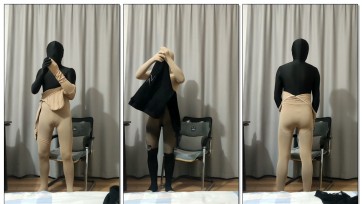 【小尘-zentai】五指多层全包紧身衣与丝袜叠穿 下部