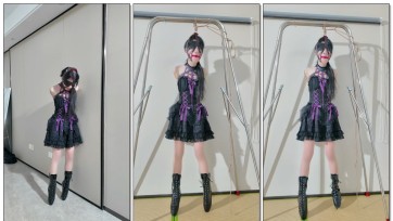 【长颜草】芭蕾高跟鞋罚站移动+吊起口球强制罚站，虐足痛到痛哭到最后只用鞋跟保持平衡