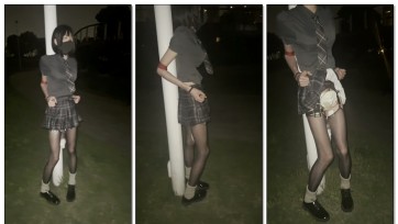 【噗呲哦】伪娘江边散步后路灯自缚