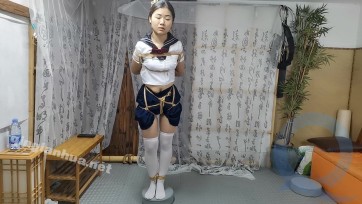 【绳舞飞扬】又一位新人体验——麦麦绳缚体验放置五花、踮脚吊、终于鼓起勇气来体验期待已久的紧缚爱好，全程微喘，耐绑柔韧感都颤抖中完成，很有M潜质