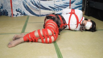 【象人工作室】《小0的独角戏》上，绸带紧缚挣脱+红绳捆绑挣扎吊缚