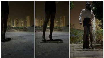 【Sub咔咔】OL背铐在路灯下 帆布鞋换高跟SubM