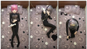 【哈哭實驗室】黑丝木乃伊下的旋转训练杯，双层热缩袋上强度