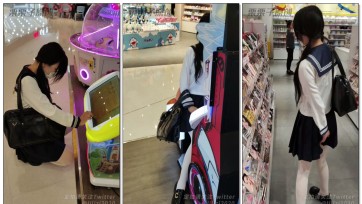 【栗栗子原创】《沦为玩具的双马尾小M 03》 户外调教、带快乐蛋逛街、商场强高、大街失禁、双马尾、水手服、白丝、快乐蛋