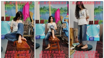 【束心工作室】小雨光脚赤足，五花捆绑