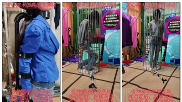 【束心工作室】小雨站立架强制站立，一会就坚持不住了，金属鸟笼逃脱游戏，简单剧情