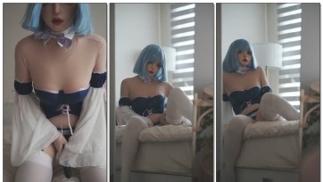 【zentai】バイブオナニ+鏡の前でディルドオナニ