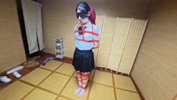【渎竺】【川川】JK装！红色尼龙绳绑法cos原神旅行者！最后可否脱缚呢？