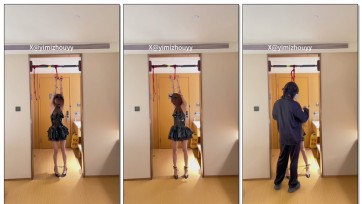 【薏米粥】[小恶魔1]小萝莉穿上恶魔lolita小高跟镣铐放置+挣扎