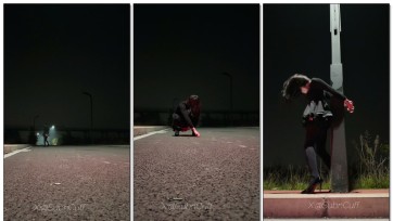 【Sub咔咔】背铐在高速旁路灯杆上SubM